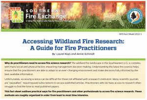 Assessing Wildland Fire Research